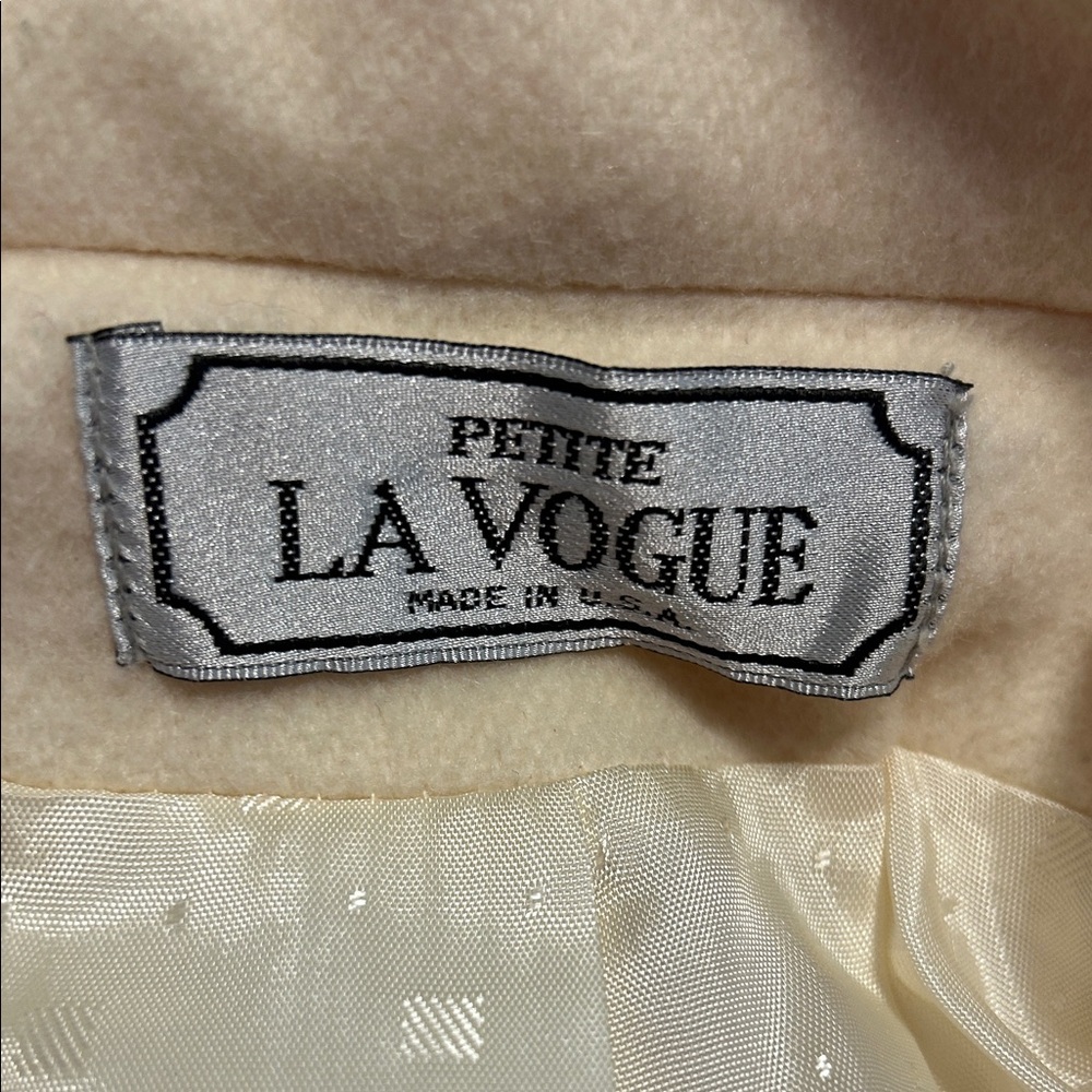 La Vogue Petite Vintage Wool Elegant Cream Women's Coat 80’s - 90’s USA🇺🇸 - Picture 6 of 10